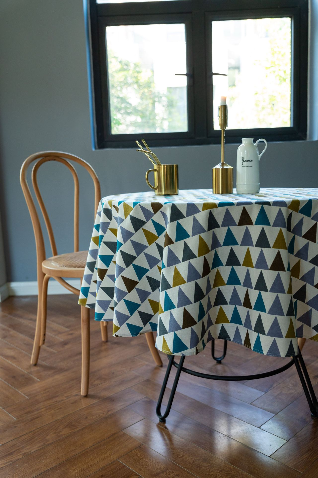 Cotton and Linen Round Tablecloth Ⅲ